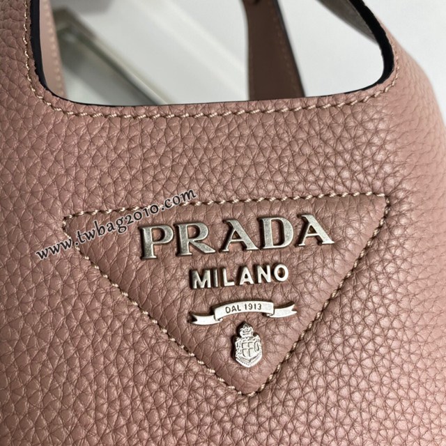Prada專櫃2022最新款菜籃子托特包迷你款 1BA349 普拉達荔枝紋小牛皮手提托特包 csp1022